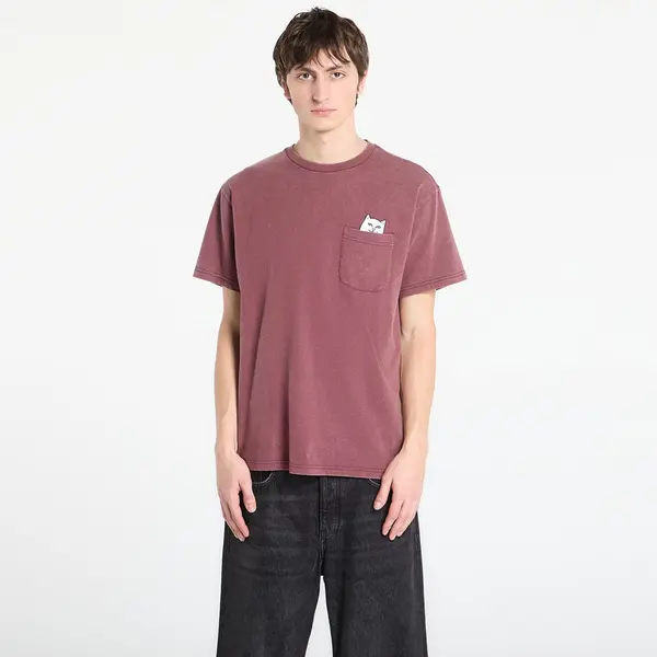 RIPNDIP Majice RIPNDIP Lord Nermal Pocket Tee Burgundy Vintage Wash XXL