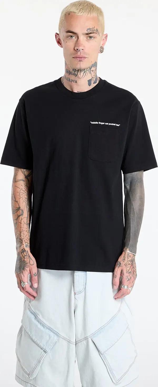 RIPNDIP Majice RIPNDIP Middle Finger Cat Pocket Tee Black M
