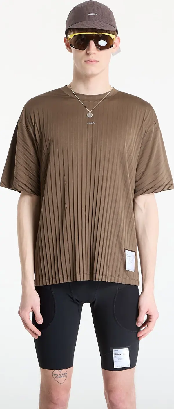 Satisfy Majice Satisfy AuraLite Pleated T-Shirt Olive XL