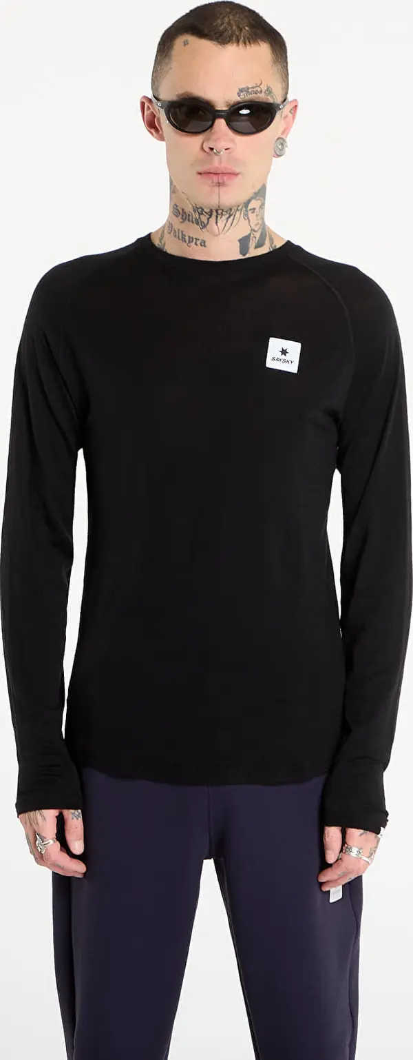 SAYSKY Majice SAYSKY Merino 165 Base Layer Long Sleeve Black S