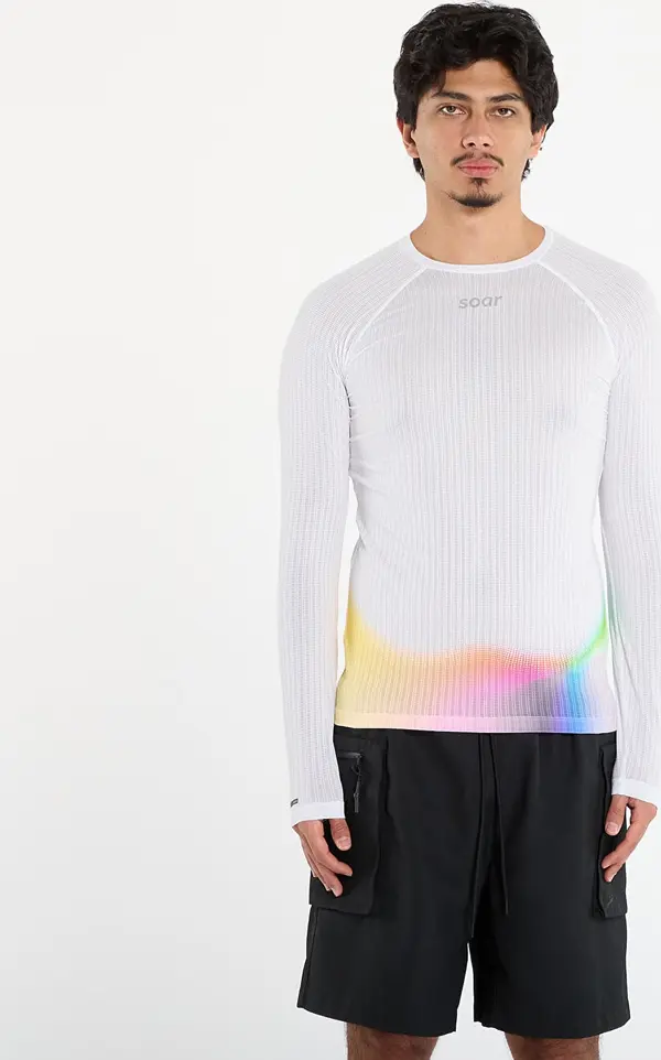 SOAR Running Majice SOAR Race Base White/ Summer Rainbow S