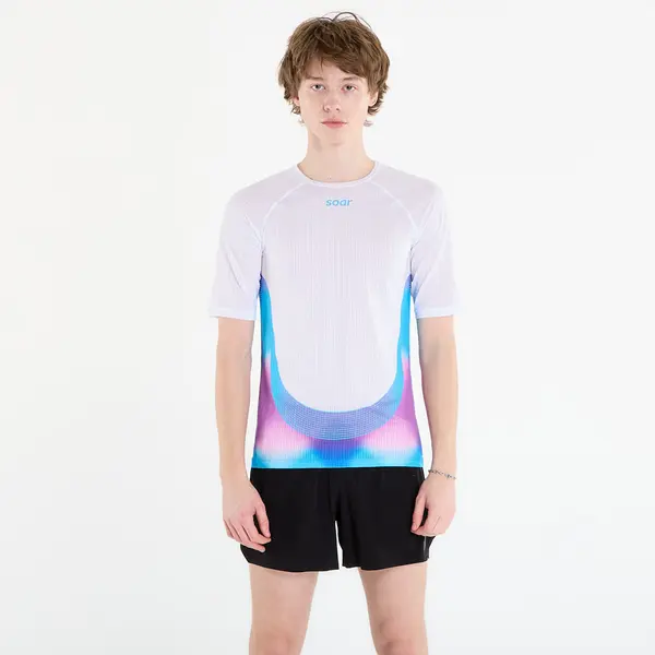 SOAR Running Majice SOAR Race Tee White/ Magenta Blue M