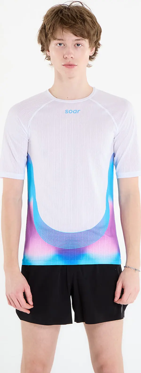 SOAR Running Majice SOAR Race Tee White/ Magenta Blue XL