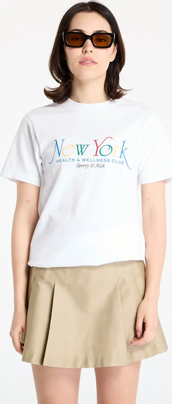 Sporty & Rich Majice Sporty & Rich NY 94 T-shirt White/ Ruby/ Alpine/ Paris Blue XL
