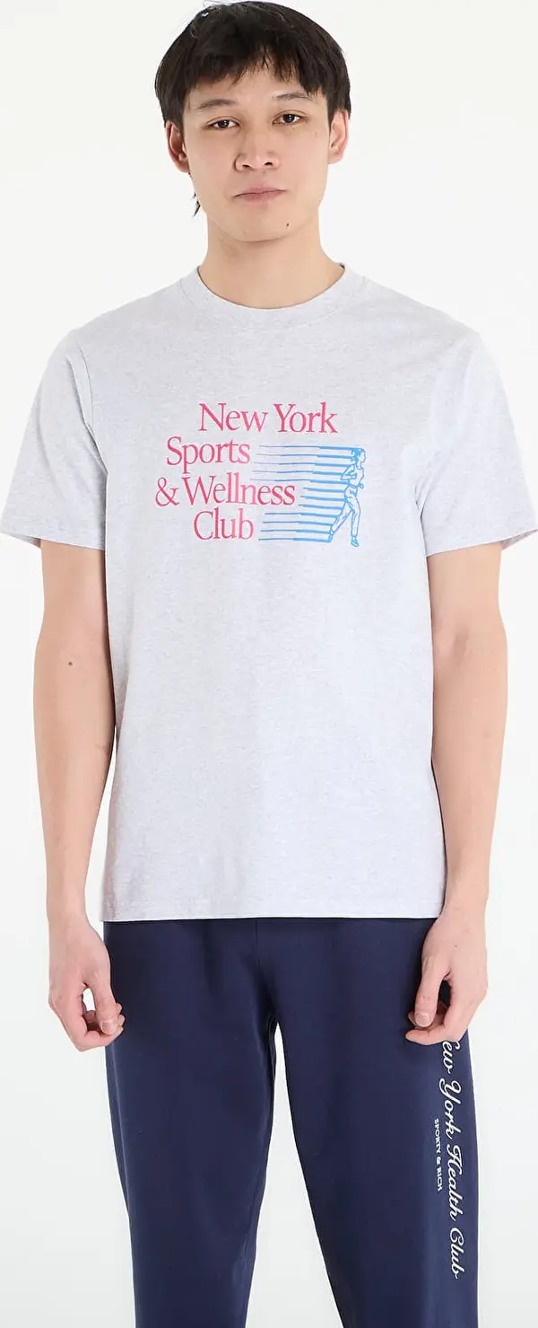 Sporty & Rich Majice Sporty & Rich NY Motion T-Shirt UNISEX Heather Gray XL