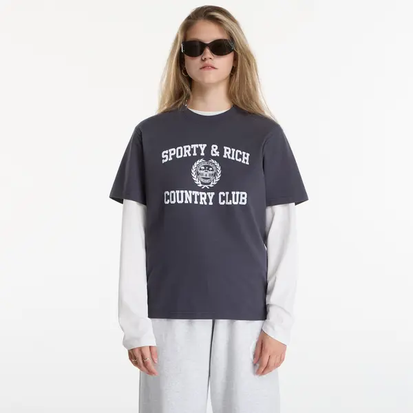 Sporty & Rich Majice Sporty & Rich Varsity Crest Tshirt UNISEX Carbon XS