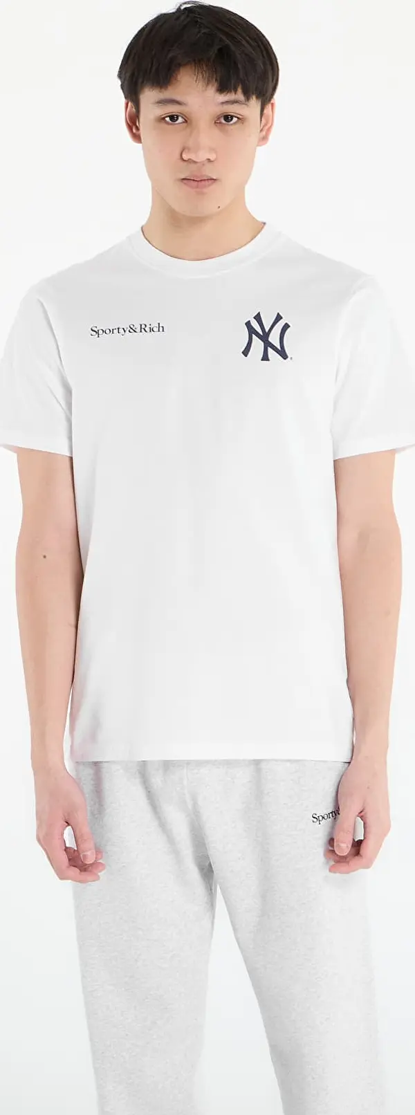 Sporty & Rich Majice Sporty & Rich Yankees Curve T-Shirt UNISEX White M