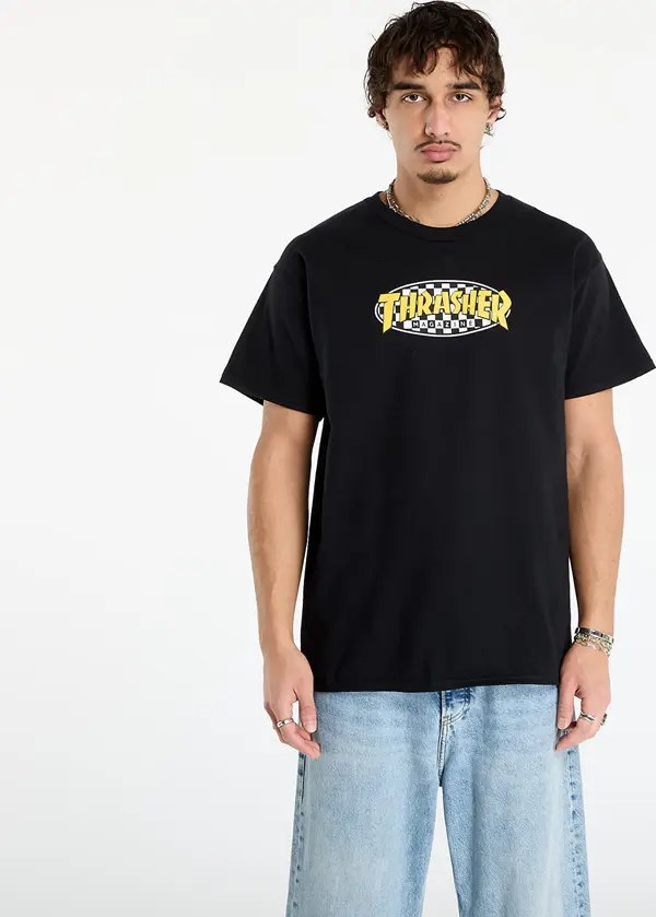 Thrasher Majice Thrasher Checkered Oval T-Shirt Black XL