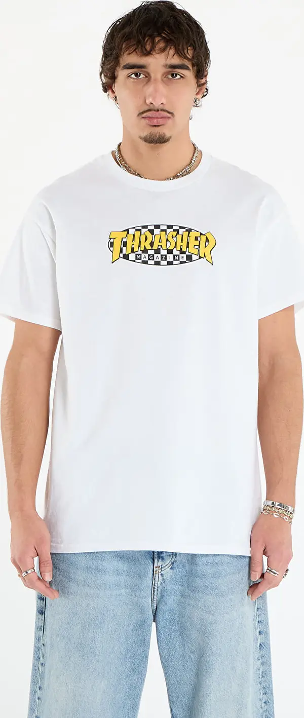 Thrasher Majice Thrasher Checkered Oval T-Shirt White L