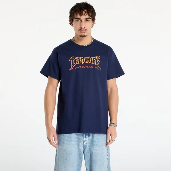 Thrasher Majice Thrasher Cracked by Exteenager T-Shirt Navy M