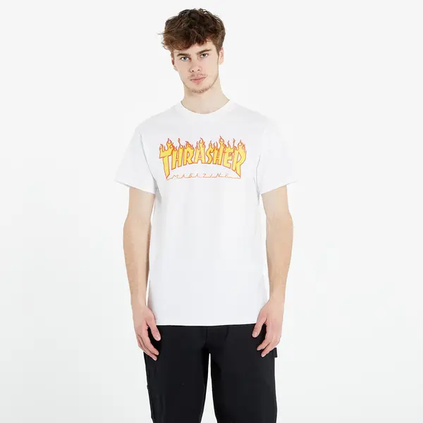 Thrasher Majice Thrasher Flame Logo T-Shirt White L