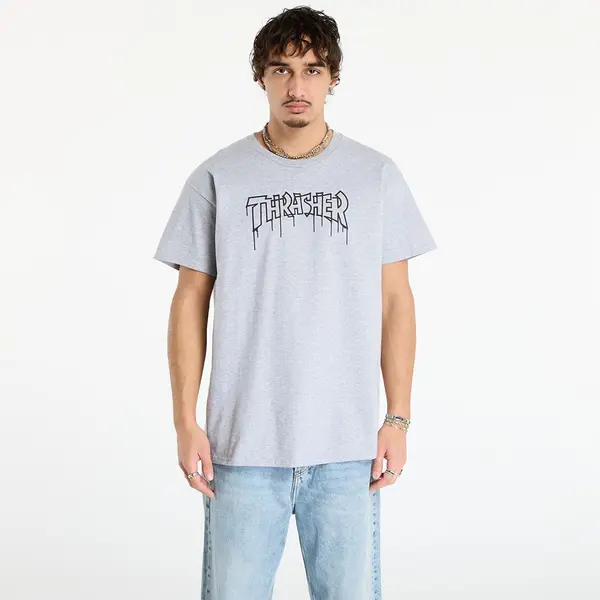 Thrasher Majice Thrasher One-liner T-Shirt Spory Grey M