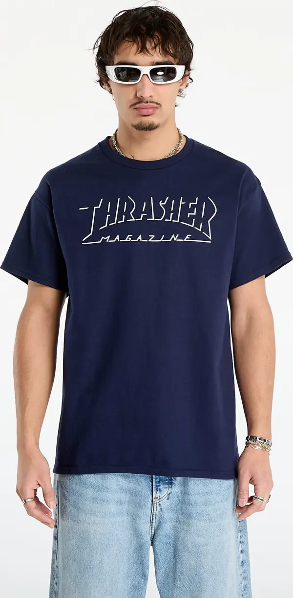 Thrasher Majice Thrasher Shadow Mag Logo T-Shirt Navy XXL