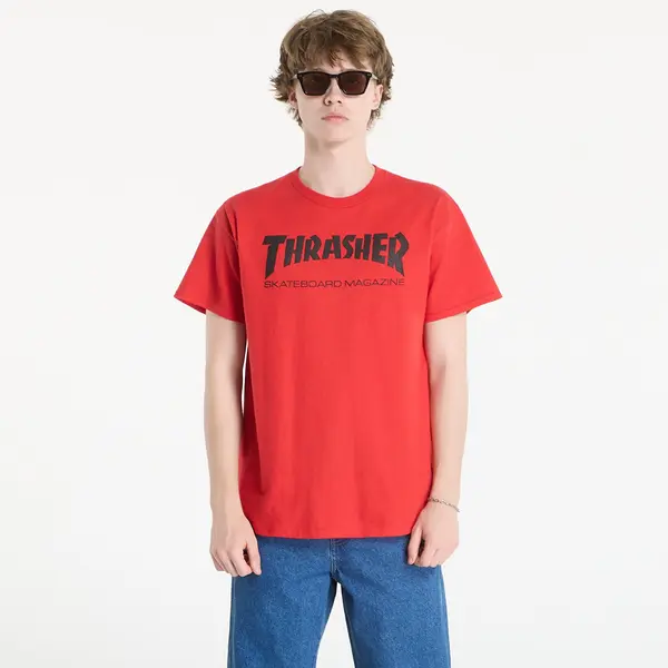 Thrasher Majice Thrasher Skate Mag T-Shirt Red/ Black XL