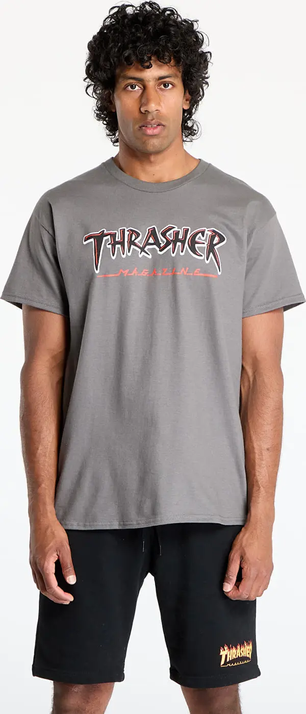 Thrasher Majice Thrasher Slash T-shirt Charcoal S