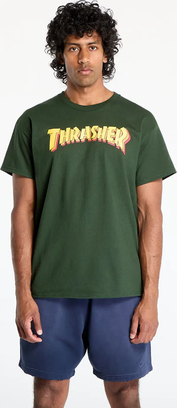 Thrasher Majice Thrasher Stacked T-Shirt Forest Green S