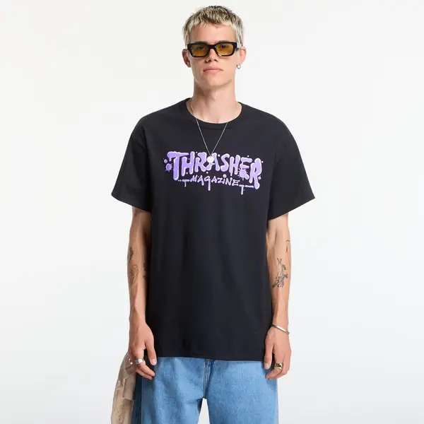 Thrasher Majice Thrasher Wet Paint T-Shirt Black L