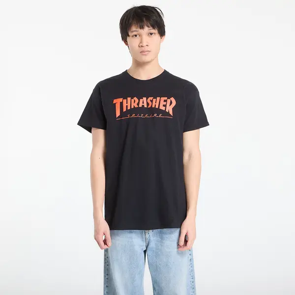 Thrasher Majice Thrasher x Spitfire Big Head Jake T-Shirt Black XL