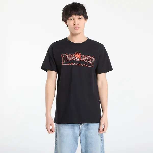 Thrasher Majice Thrasher x Spitfire Big Head Outline T-Shirt Black M