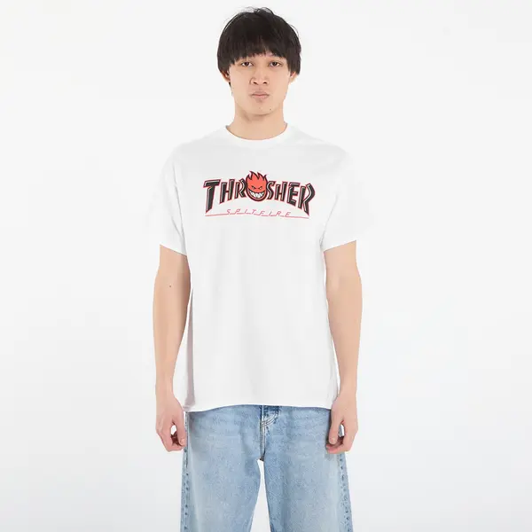 Thrasher Majice Thrasher x Spitfire Big Head Outline T-Shirt White M