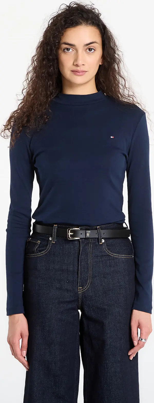 Tommy Hilfiger Majice Tommy Hilfiger Slim Cody Mock-Neck Ls Dark Night Navy S