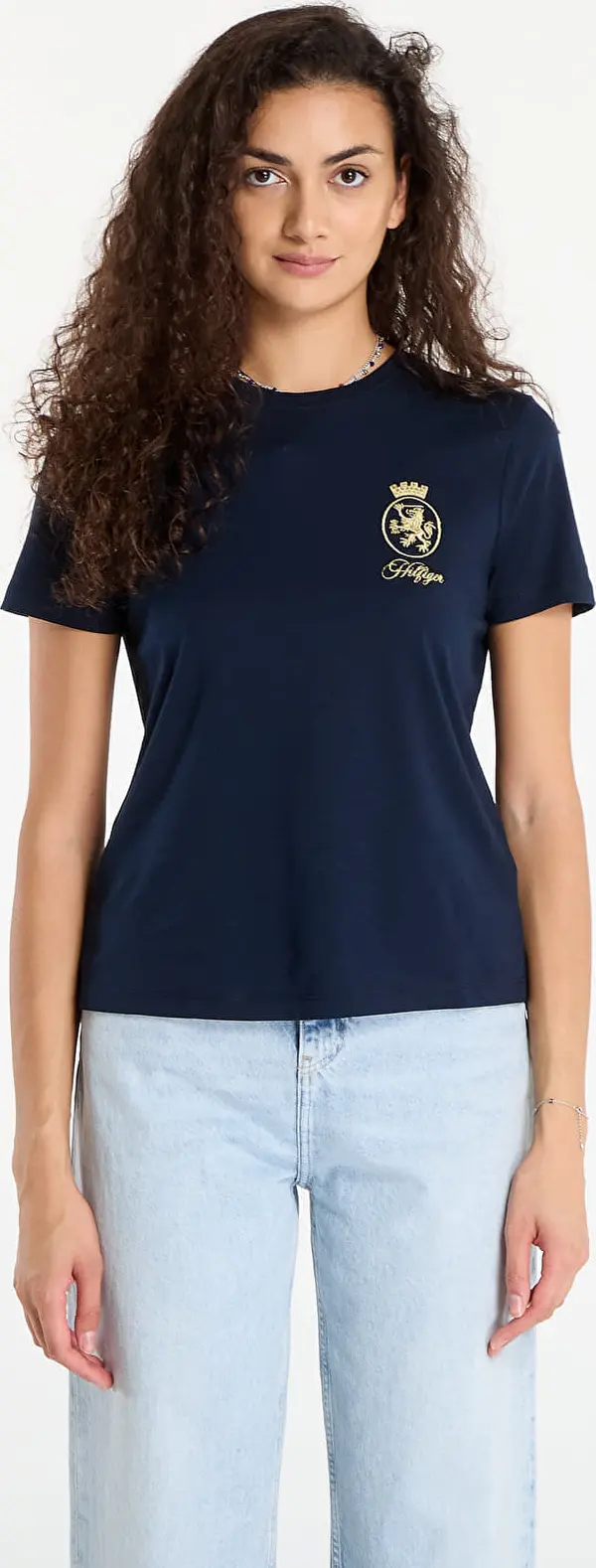 Tommy Hilfiger Majice Tommy Hilfiger TH Crest Embroidery Crew Neck T-Shirt Blue L