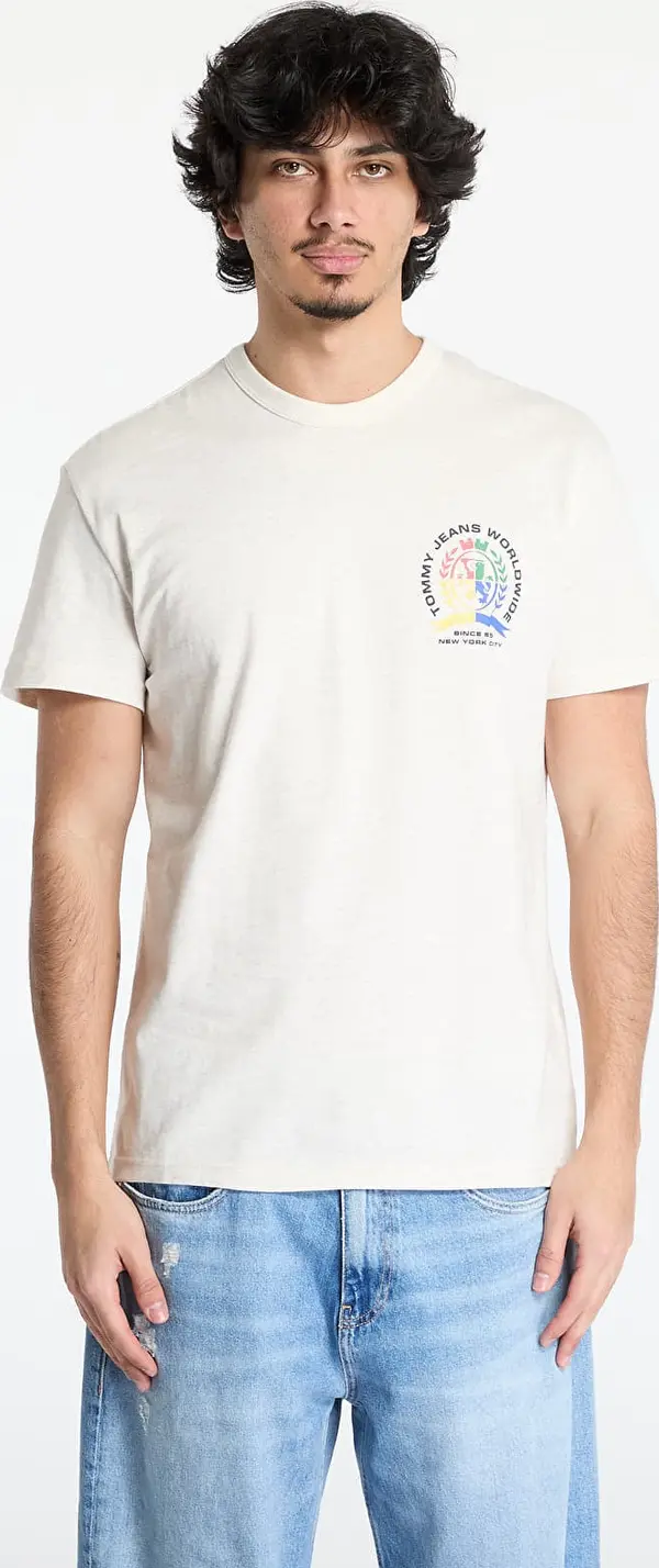 Tommy Hilfiger Majice Tommy Jeans Regular 4Clr Crest Tee Beige L