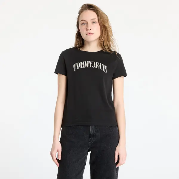 Tommy Hilfiger Majice Tommy Jeans Regular Floral Varsity Tee Black XS