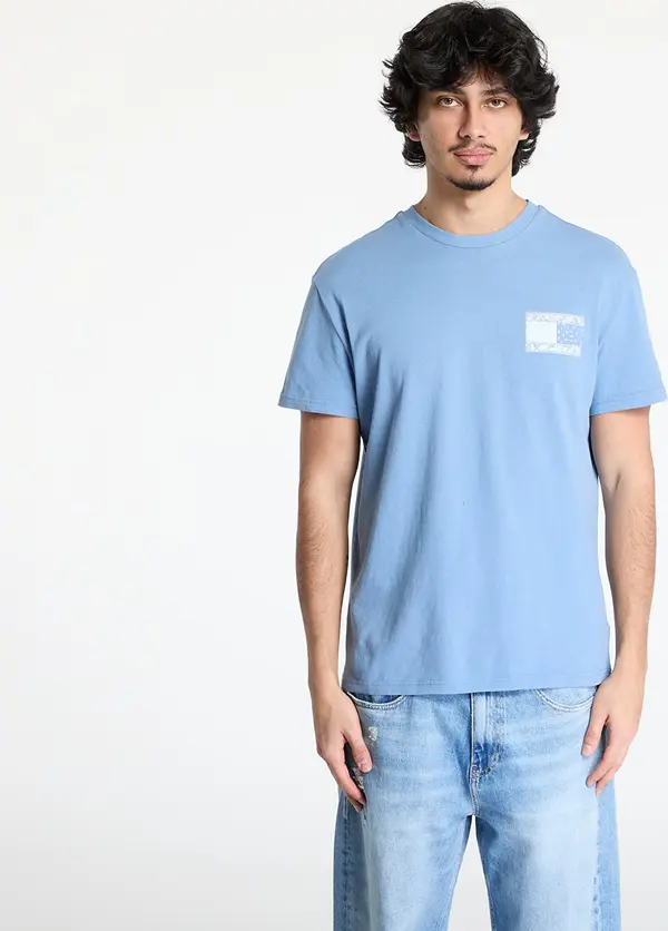 Tommy Hilfiger Majice Tommy Jeans Regular Paisley Flag Tee Blue S