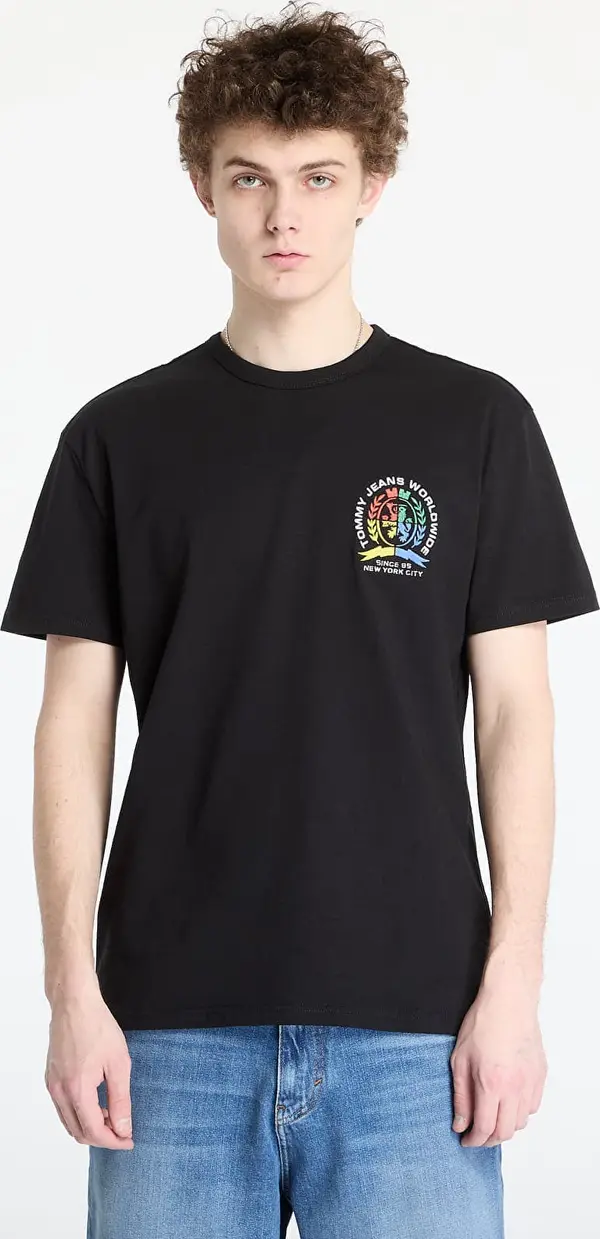 Tommy Hilfiger Majice Tommy Jeans Regular Pop Crest Tee Black L