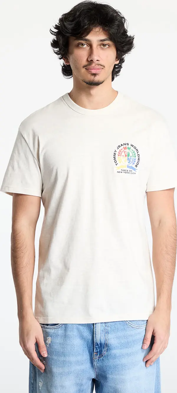 Tommy Hilfiger Majice Tommy Jeans Regulat Pop Crest Tee Beige L
