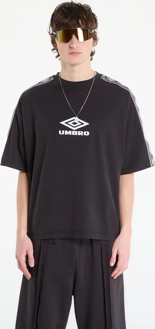Umbro Majice Umbro by SlamJam Offence Defence Tape Tee Washed Black L