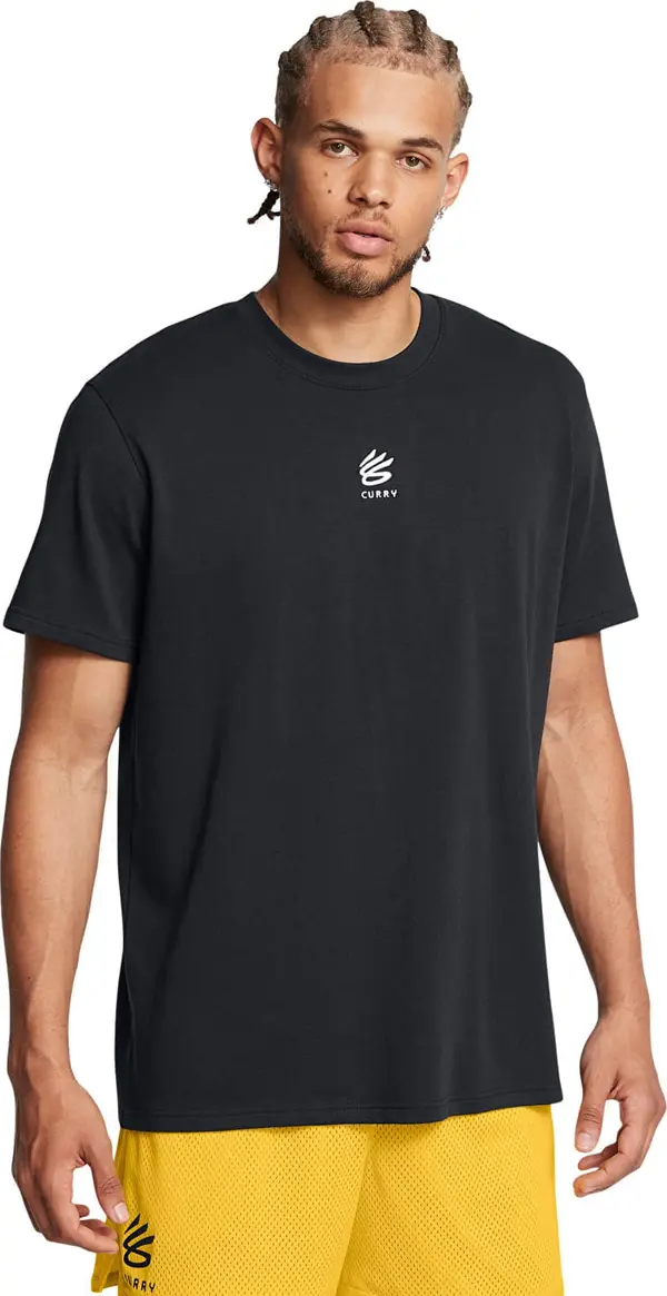 Under Armour Majice Under Armour Curry Hvyweight Logo Tee Black M
