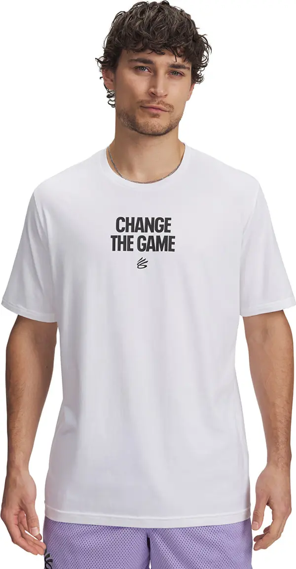 Under Armour Majice Under Armour Curry Playable Tee 1 White M