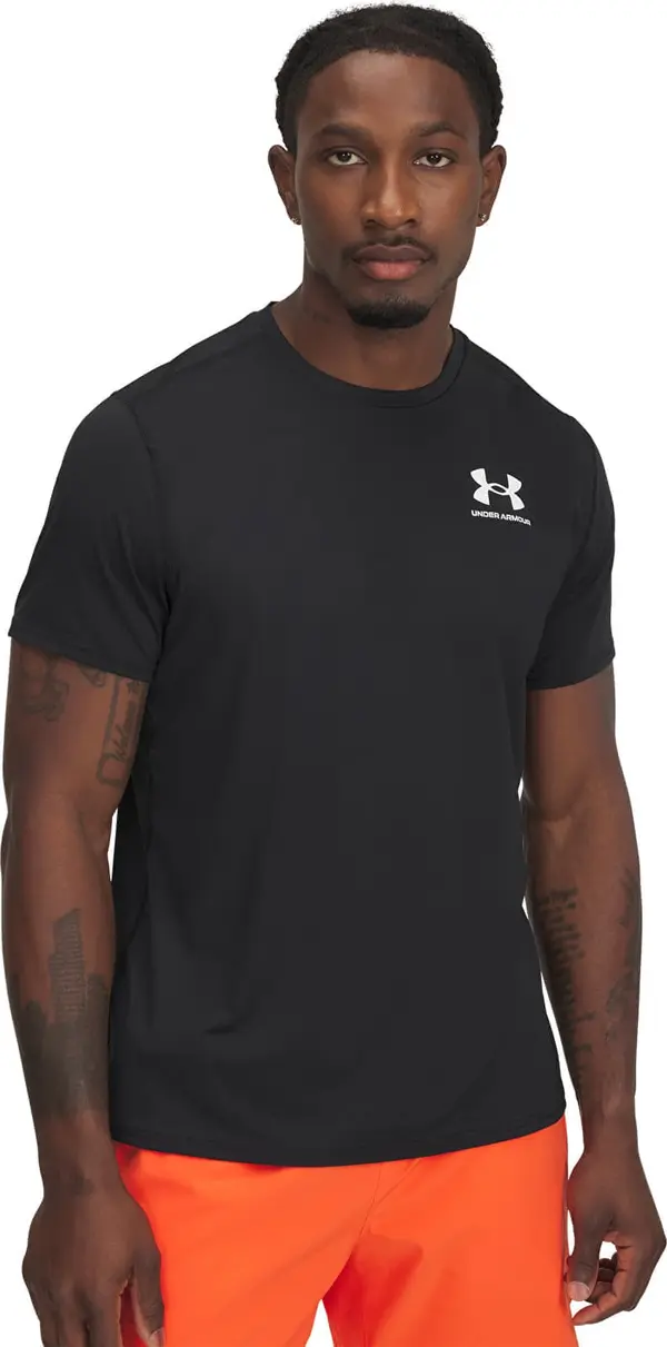 Under Armour Majice Under Armour Heatgear Fitted SS Tee Black/ White L