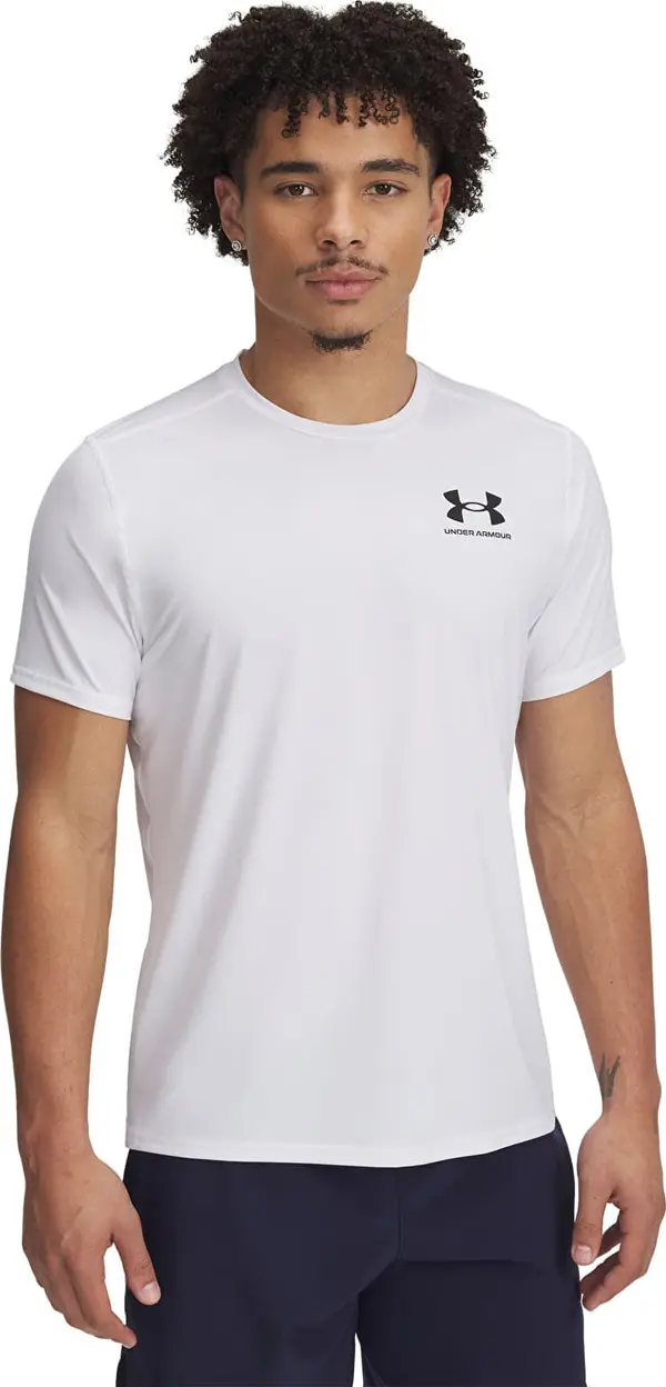 Under Armour Majice Under Armour Heatgear Fitted SS Tee White/ Black L