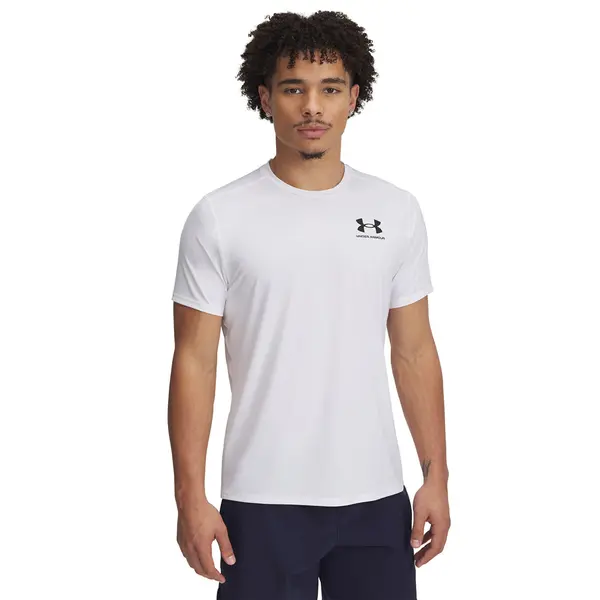 Under Armour Majice Under Armour Heatgear Fitted SS Tee White/ Black M