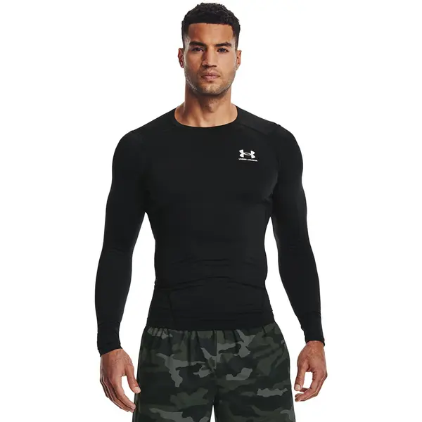 Under Armour Majice Under Armour Hg Armour Comp LS Black/ White L