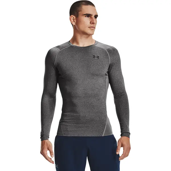Under Armour Majice Under Armour Hg Armour Comp LS Carbon Heather/ Black XL