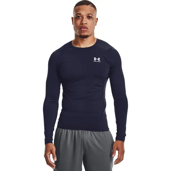 Under Armour Majice Under Armour Hg Armour Comp LS Midnight Navy/ White XXXL
