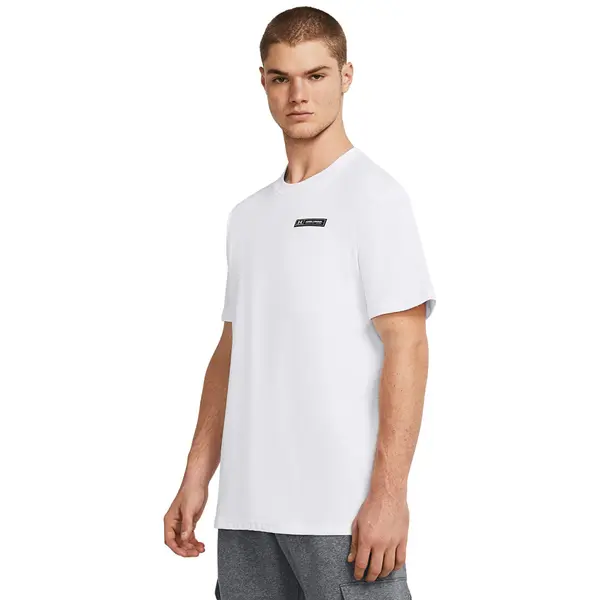 Under Armour Majice Under Armour HW ARMOUR LABEL SS Tee White/ Black M