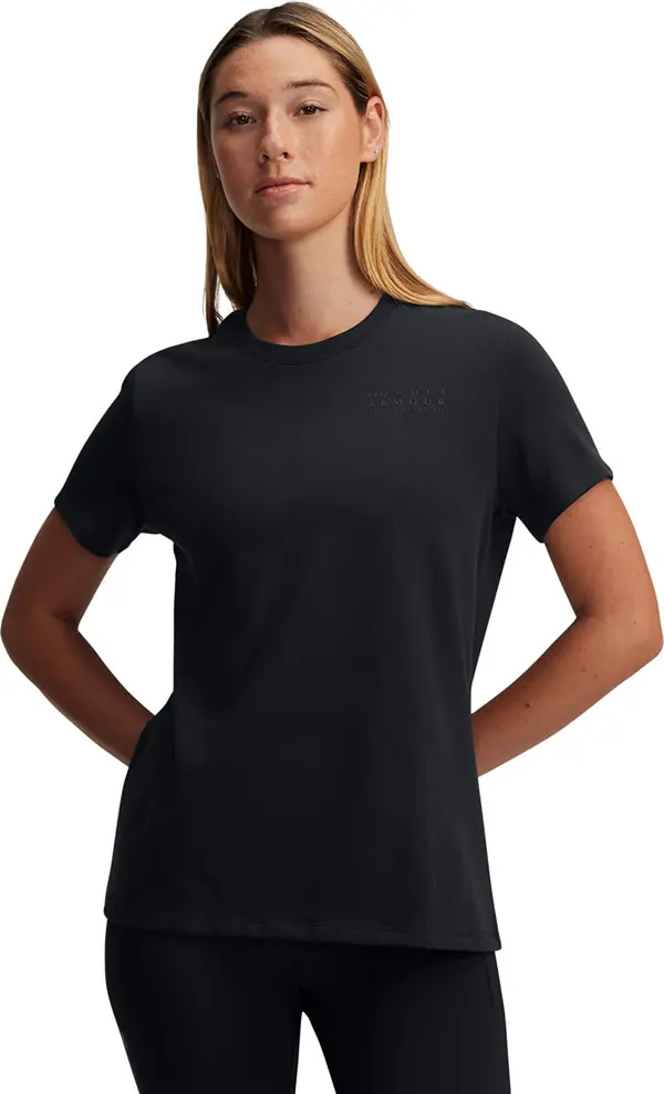 Under Armour Majice Under Armour HWT BRANDED CORE SS Tee Black/ Black XS