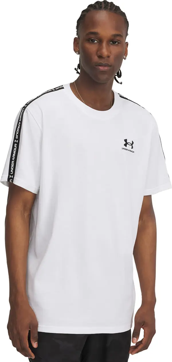 Under Armour Majice Under Armour Icon HWT Tee Taping White/ Black XXL
