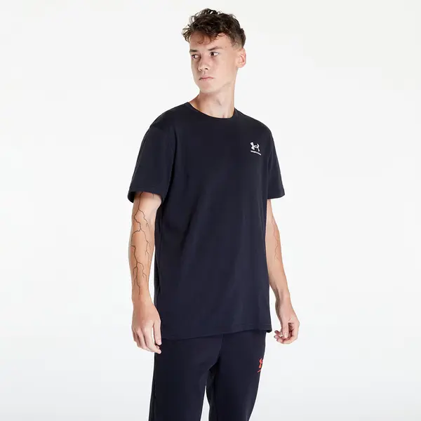 Under Armour Majice Under Armour Logo Emb Heavyweight Ss Black/ White XXL