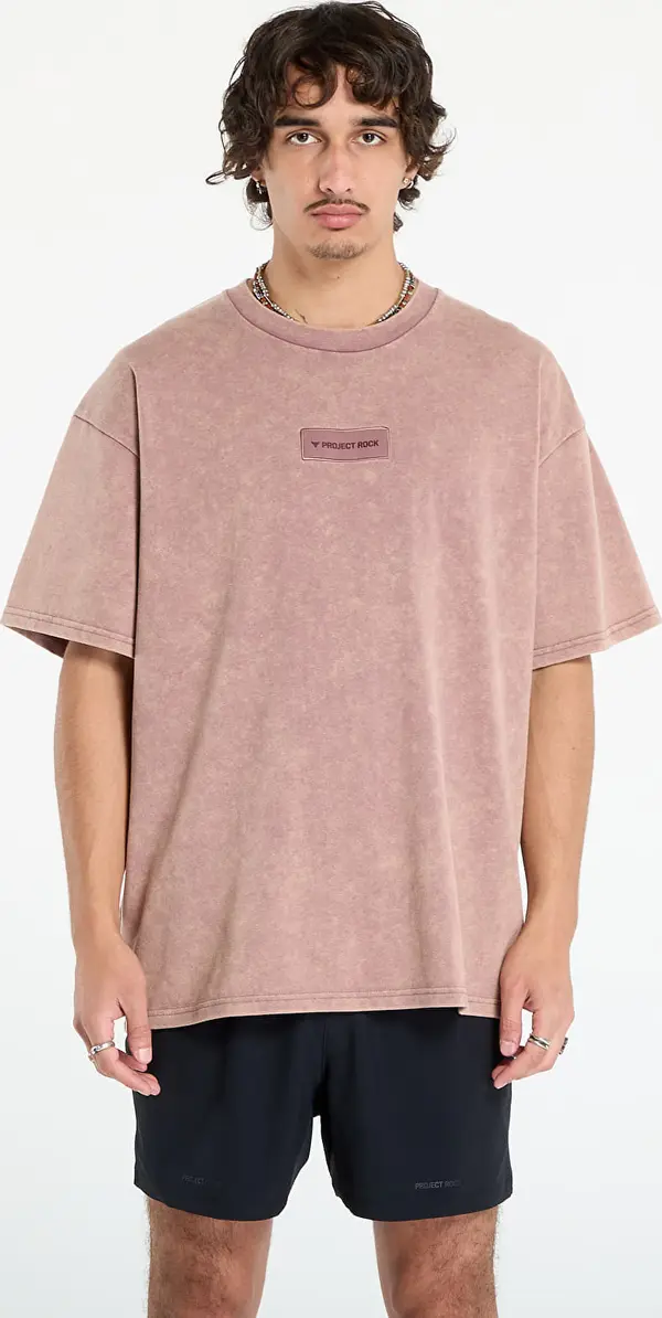 Under Armour Majice Under Armour Project Rock Hwt OS Tee Maroon S