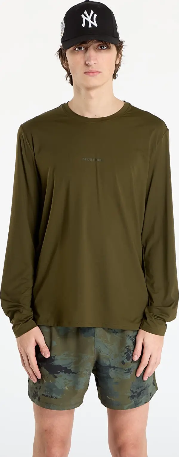 Under Armour Majice Under Armour Project Rock Iso Chill LS Green L