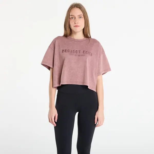 Under Armour Majice Under Armour Project Rock Statement Graphic SS Tee Maroon Mist M