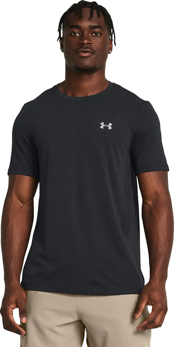Under Armour Majice Under Armour Vanish Seamless SS Tee Black/ Mod Gray M