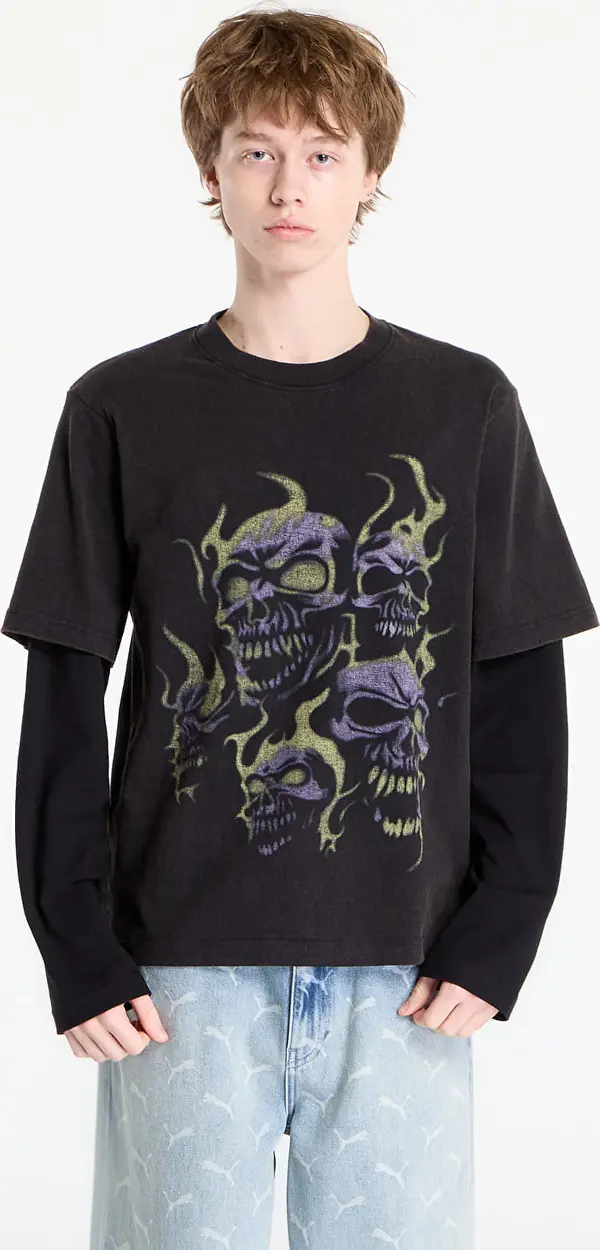 Wasted Paris Majice Wasted Paris M Skull T Age Faded Black/ Black L