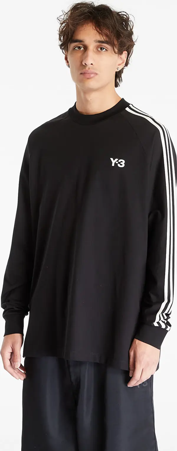 Y-3 Majice Y-3 3-Stripes Long Sleeve Tee UNISEX Black/ Off White S